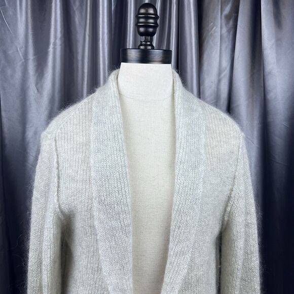 American Vintage Women’s Oversized Cardigan Sz M Double Breasted Mohair Stitched - Picture 5 of 14